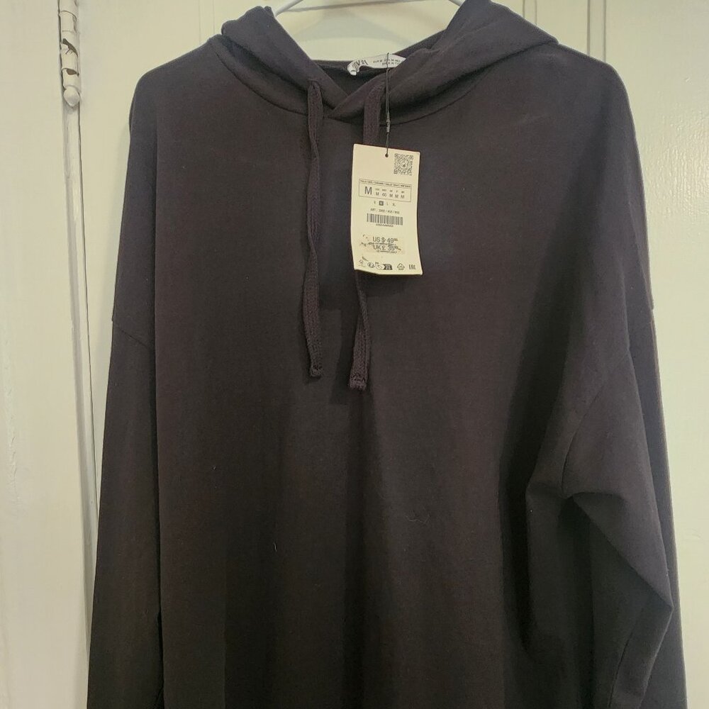 Zara black hoodie sweater